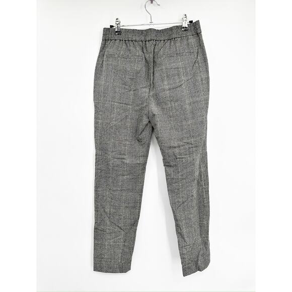 Theory Korene Glen Plaid Wales Flannel Stretch Wool Gray Pants Size XSmall NWT - Picture 3 of 6